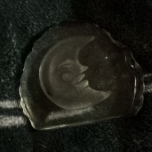 Antique glass moon paperweight